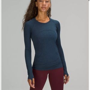 GREY lulu run swiftly slim fit long shirt